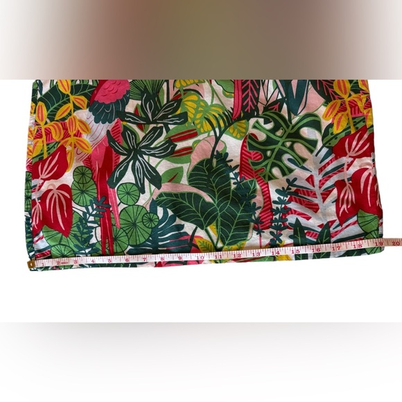 Boden Heather Parrot Print Blouse Size 2 Palm Leaf Paradise Jungle Long Sleeve - Picture 8 of 16